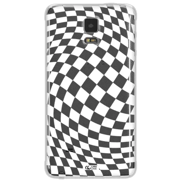 Wavy Checkered Samsung Note 4 Clear TPU Case