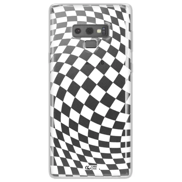 Wavy Checkered Samsung Note 9 Clear TPU Case