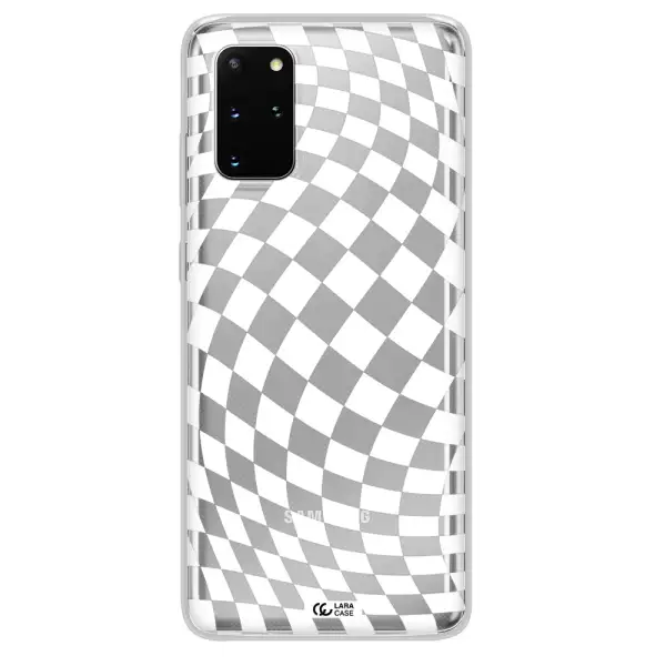 Wavy Checkered Samsung S 20 Plus Clear TPU Case
