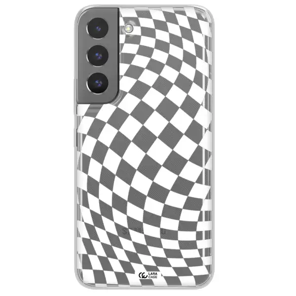 Wavy Checkered Samsung S 22 Plus Clear TPU Case