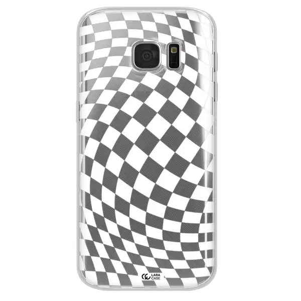 Wavy Checkered Samsung S 7 Clear TPU Case
