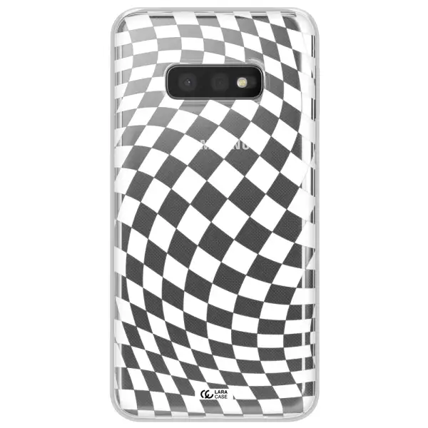 Wavy Checkered Samsung S10e Clear TPU Case