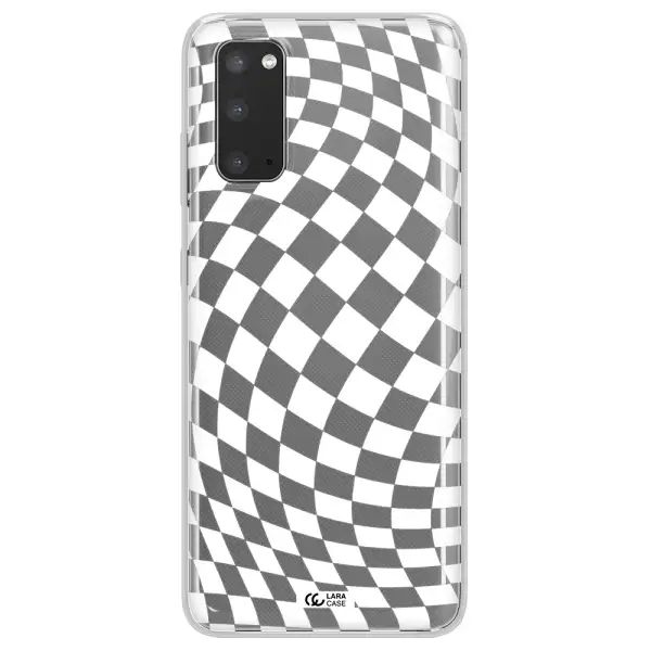 Wavy Checkered Samsung S20 Clear TPU Case