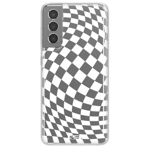 Wavy Checkered Samsung S21 Clear TPU Case