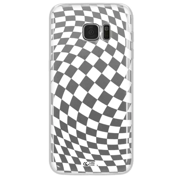 Wavy Checkered Samsung S7 Edge Clear TPU Case