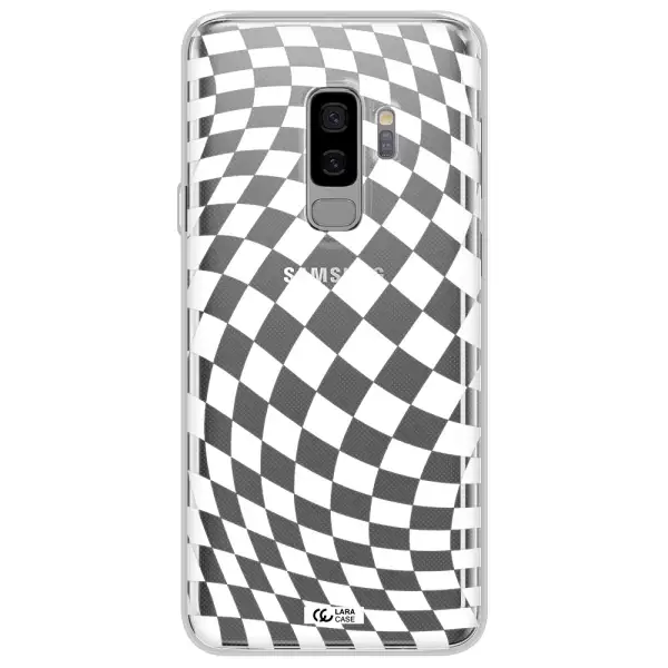 Wavy Checkered Samsung S9 Plus Clear TPU Case