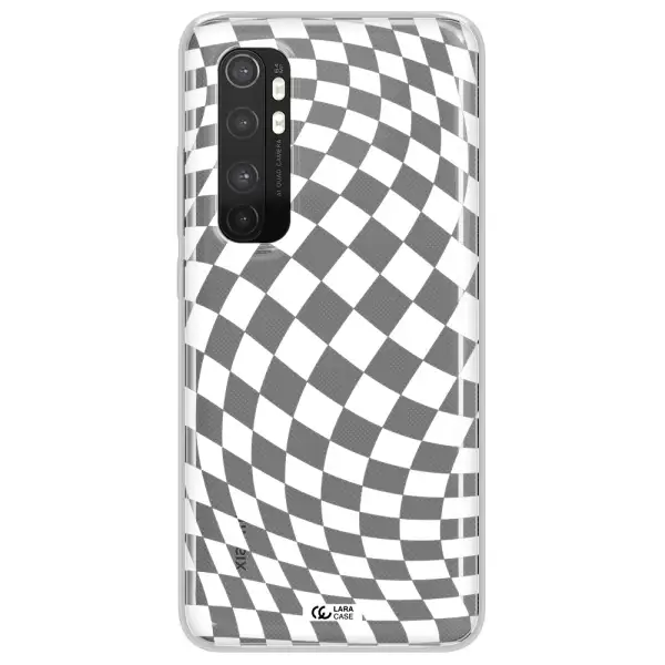Wavy Checkered Xiaomi Mi Note 10 Lite Clear TPU Case