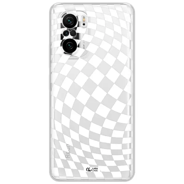 Wavy Checkered Xiaomi Poco F3 Clear Tpu Case