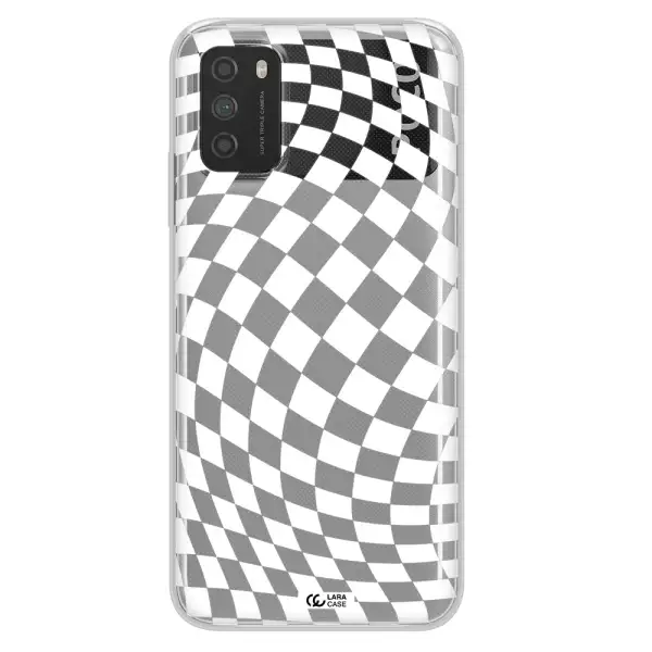 Wavy Checkered Xiaomi Poco M3 Clear TPU Case