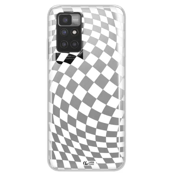 Wavy Checkered Xiaomi Redmi 10 Clear TPU Case