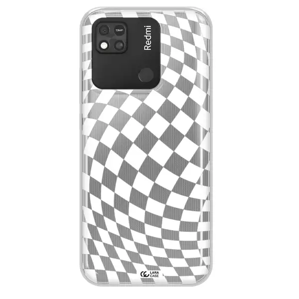 Wavy Checkered Xiaomi Redmi 10A Clear TPU Case