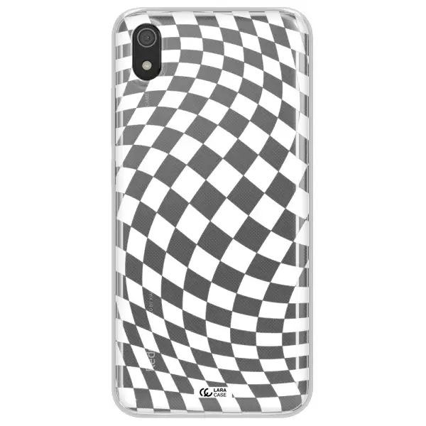 Wavy Checkered Xiaomi Redmi 7A Clear TPU Case