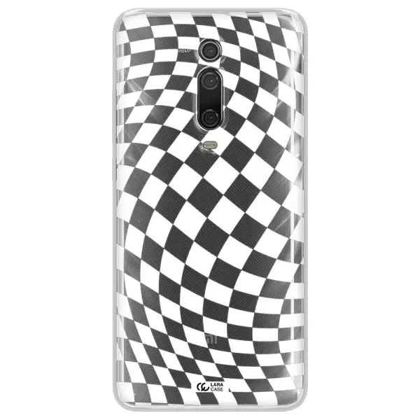 Wavy Checkered Xiaomi Redmi K20 Clear Tpu Case