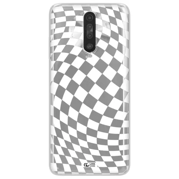 Wavy Checkered Xiaomi Redmi K30 Clear TPU Case