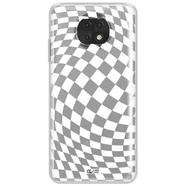 Wavy Checkered Xiaomi Redmi Note 9T Clear Tpu Case