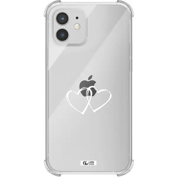 Heart Couple Apple iPhone 12 Clear PC Case