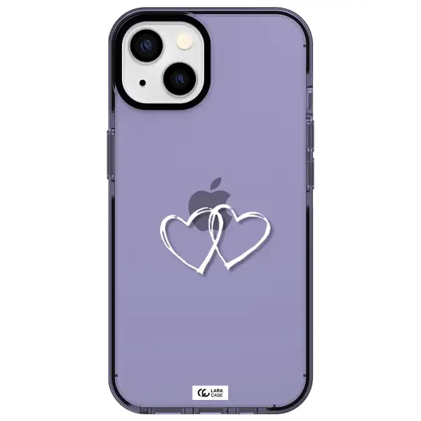 Heart Couple Apple iPhone 13 impact Lilac Case