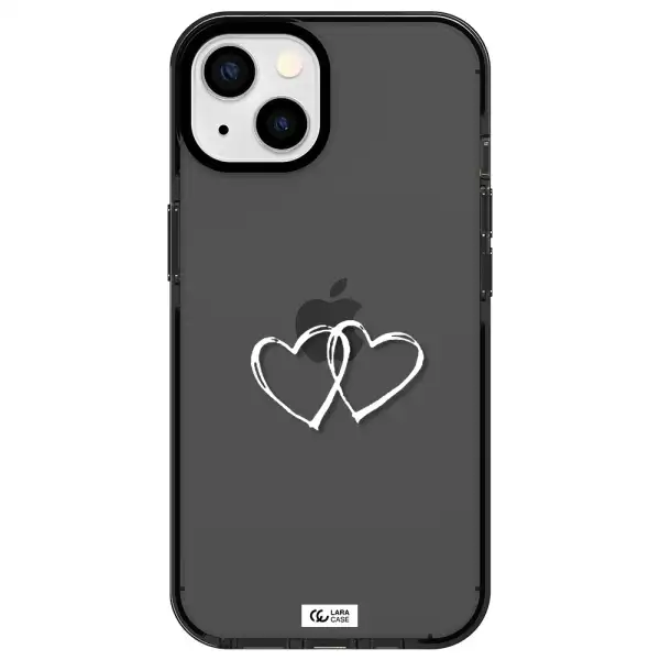 Heart Couple Apple iPhone 13 impact Smoke Black Case