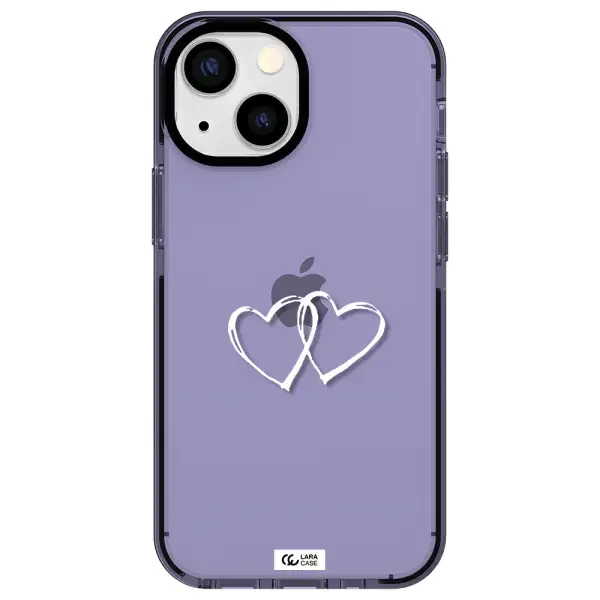 Heart Couple Apple iPhone 13 mini impact Lilac Case