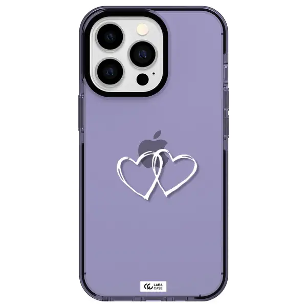 Heart Couple Apple iPhone 13 Pro impact Lilac Case