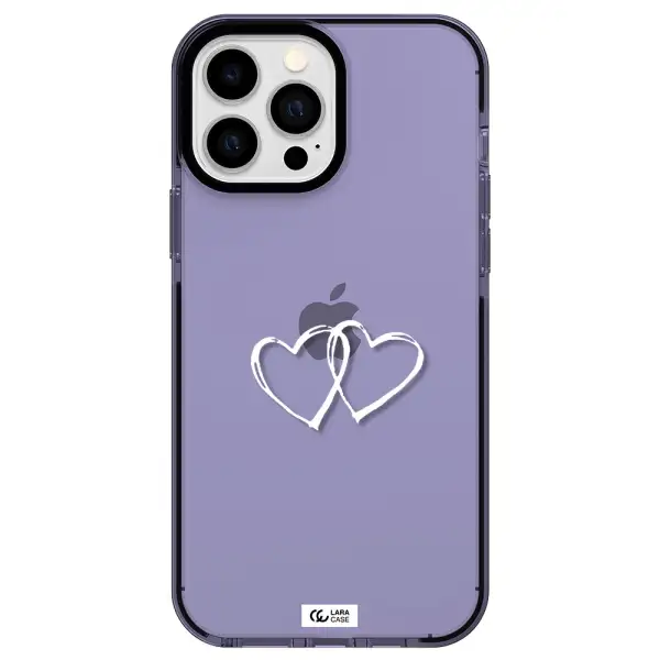 Heart Couple Apple iPhone 13 Pro Max impact Lilac Case