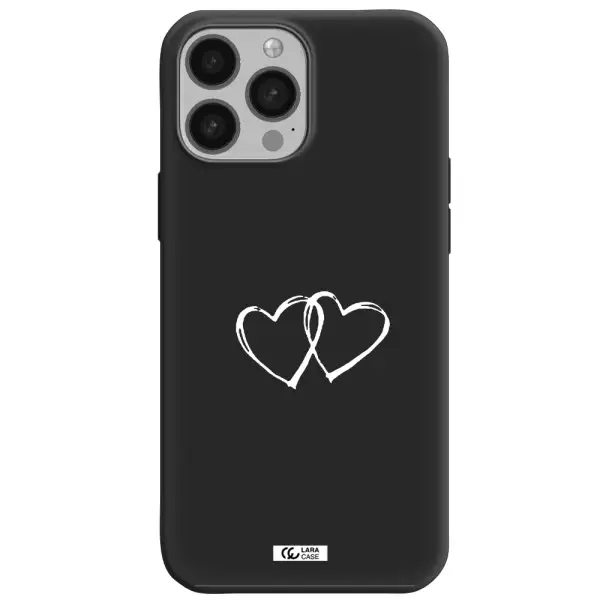 Heart Couple Apple iPhone 13 Pro Silicone black Case