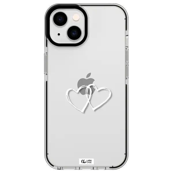 Heart Couple Apple iPhone 14 impact black border Case