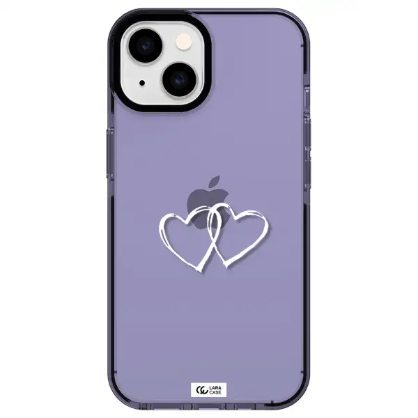 Heart Couple Apple iPhone 14 impact Lilac Case
