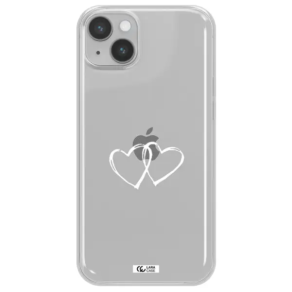 Heart Couple Apple iPhone 14 plus Clear TPU Case