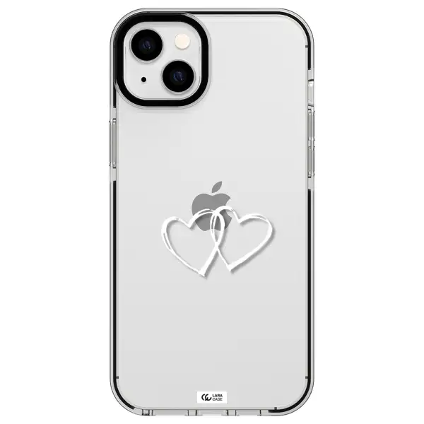 Heart Couple Apple iPhone 14 plus impact black border Case
