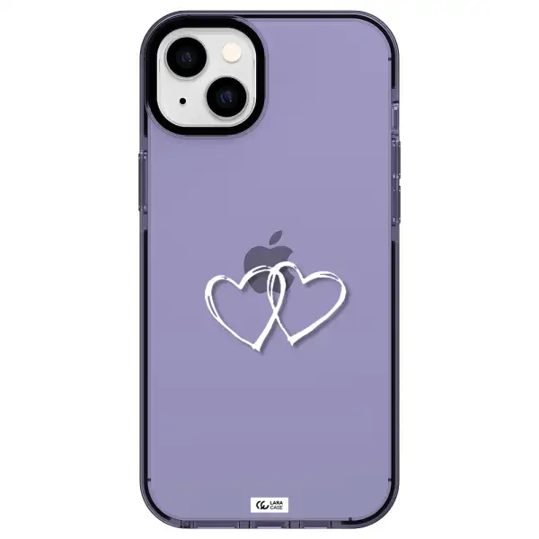 Heart Couple Apple iPhone 14 plus impact Lilac Case