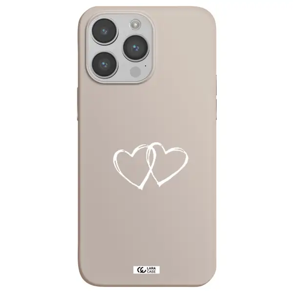Heart Couple Apple iPhone 14 pro max Silicone Stone Case