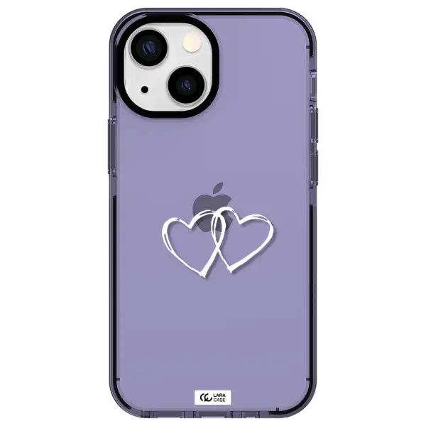 Heart Couple Apple iPhone 15 Plus impact Lilac Case