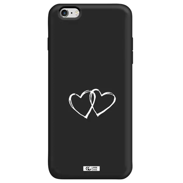 Heart Couple Apple iPhone 6 s plus Silicone black Case