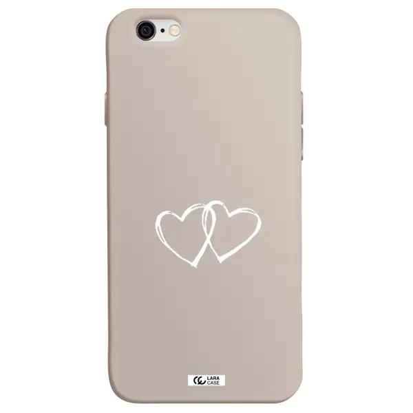 Heart Couple Apple iPhone 6 Silicone Stone Case