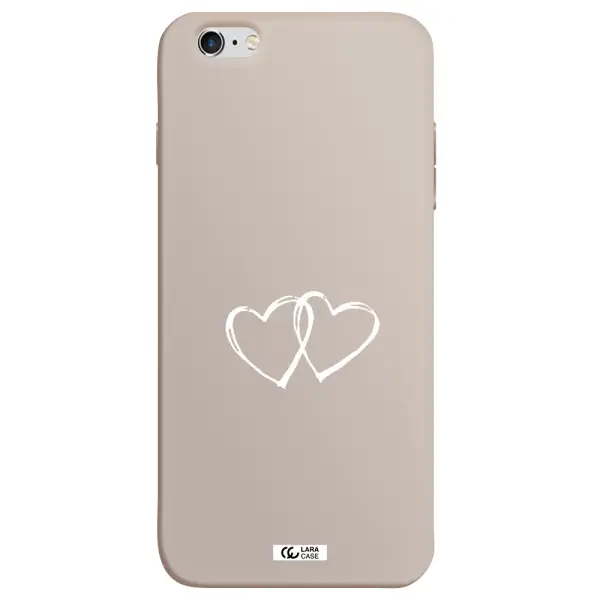 Heart Couple Apple iPhone 6S Silicone Stone Case