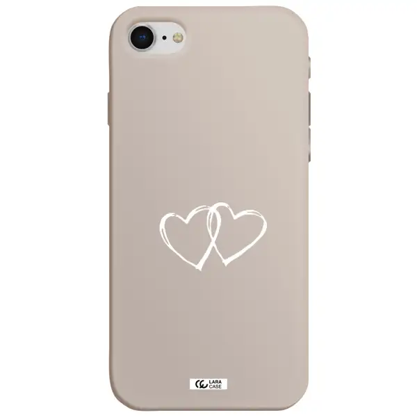 Heart Couple Apple iPhone se 2020 Silicone Stone Case