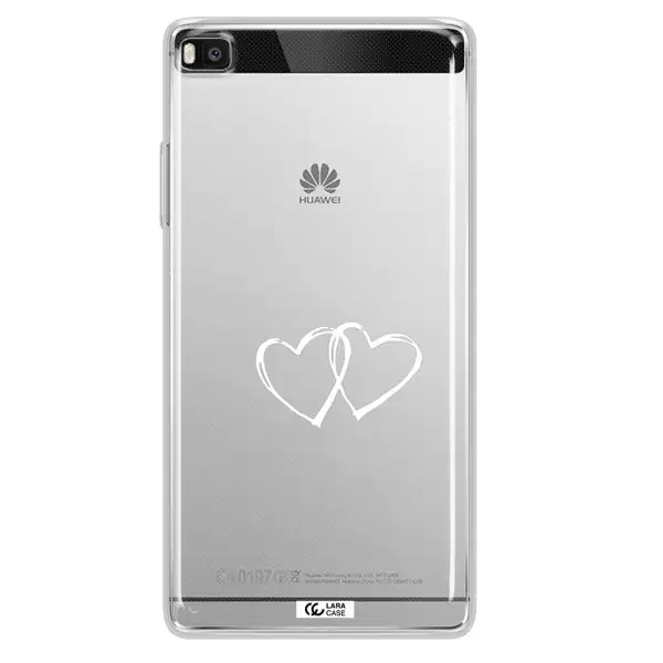 Heart Couple Huawei P8 Clear TPU Case