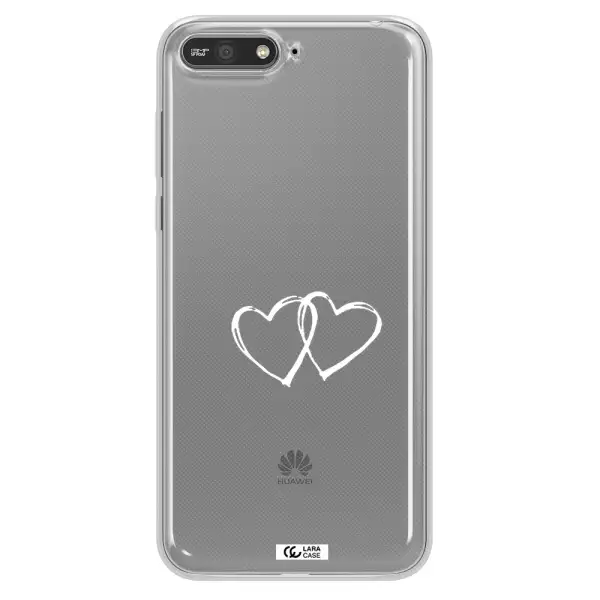 Heart Couple Huawei Y6 2018 Clear TPU Case