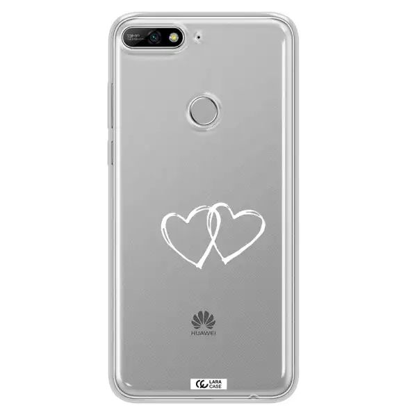 Heart Couple Huawei Y7 2018 Clear TPU Case