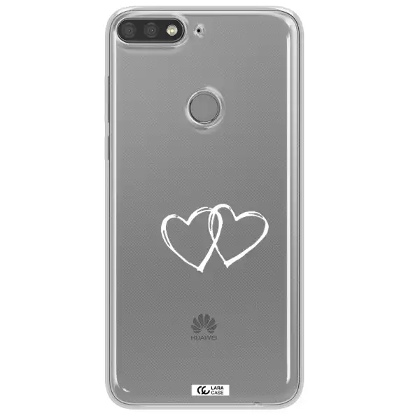 Heart Couple Huawei Y7 Prime 2018 Clear TPU Case