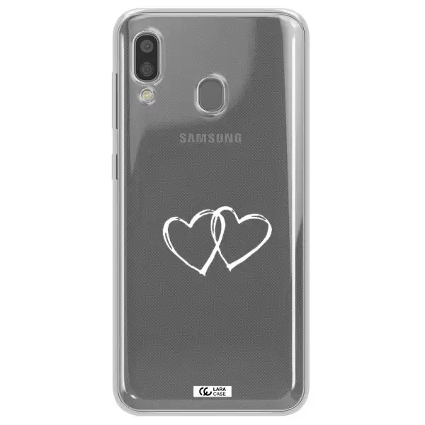 Heart Couple Samsung A20 Clear TPU Case