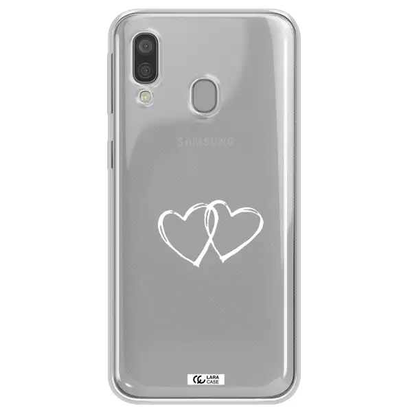 Heart Couple Samsung A40 Clear TPU Case