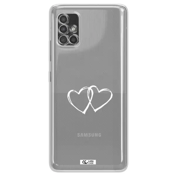 Heart Couple Samsung A40S Clear Tpu Case