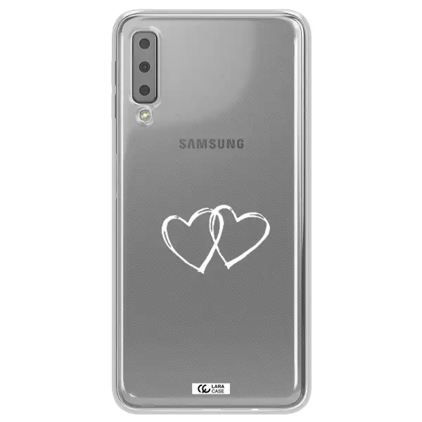 Heart Couple Samsung A7 2018 Clear TPU Case