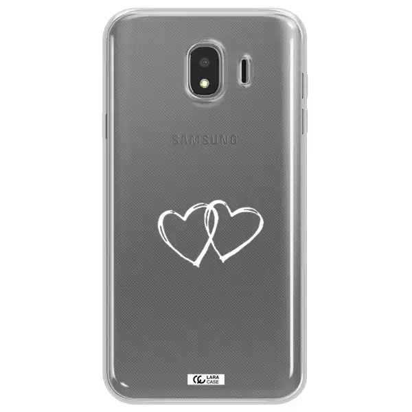 Heart Couple Samsung J4 Clear TPU Case
