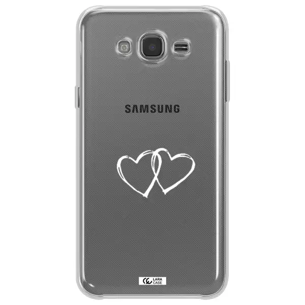 Heart Couple Samsung J7 Core Clear TPU Case