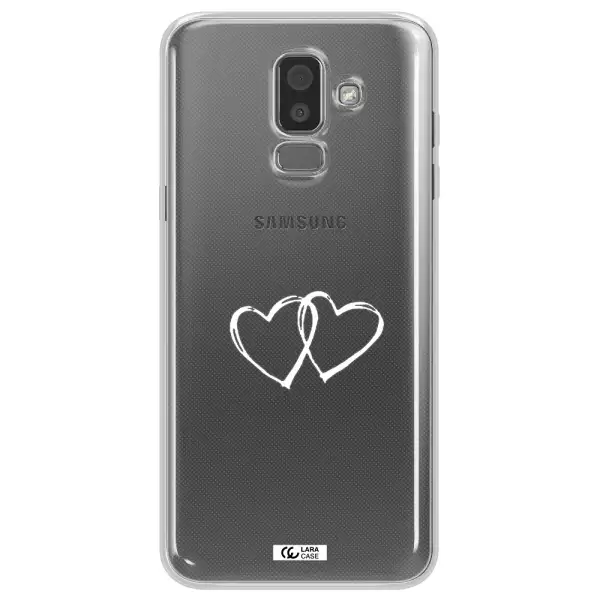 Heart Couple Samsung J8 Clear TPU Case