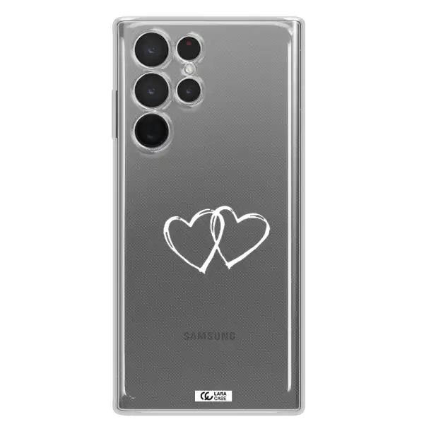 Heart Couple Samsung S 22 Ultra Clear TPU Case
