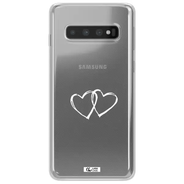 Heart Couple Samsung S10 Clear TPU Case